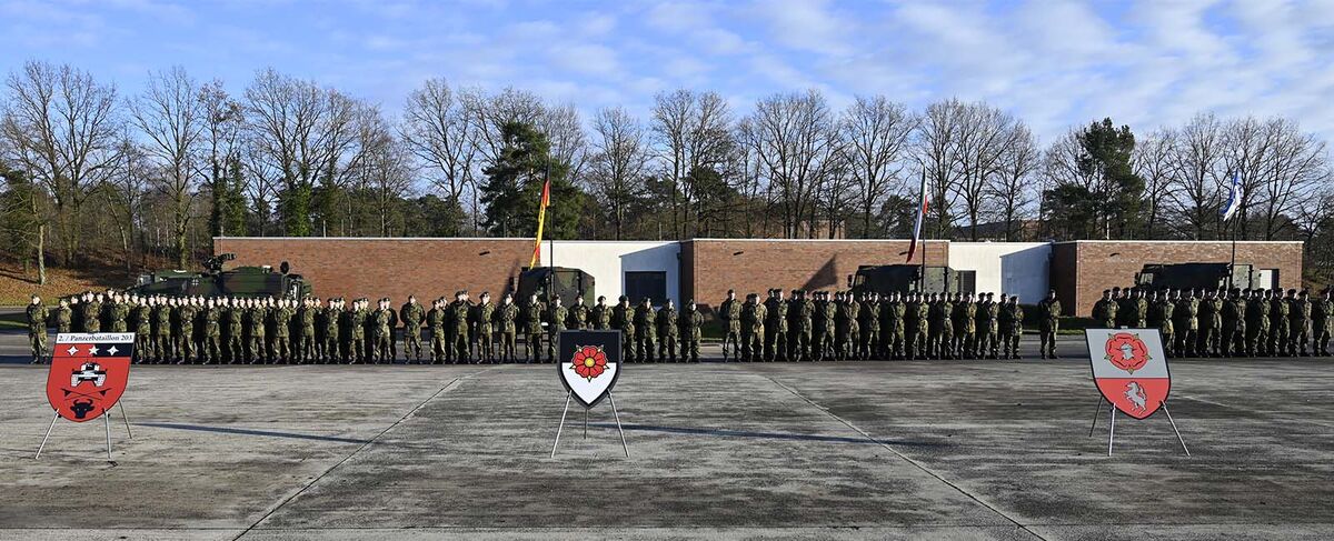 Bataillon angetreten