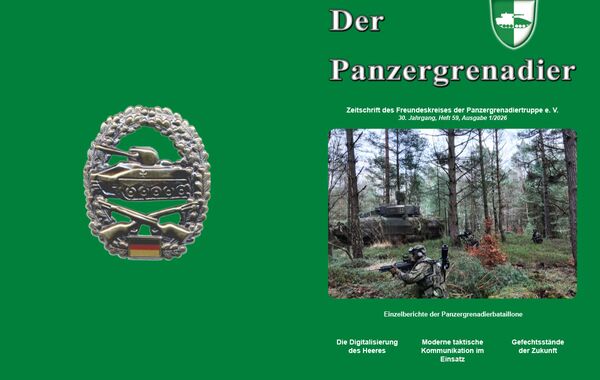 Cover der Zeitschrift "Der Panzergrenadier" Ausgabe 1/2026