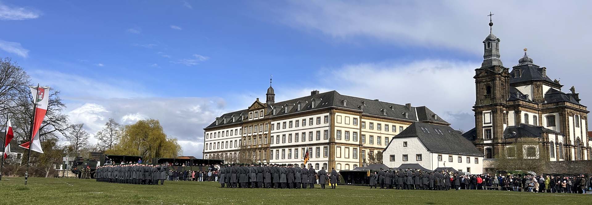 Blick auf den Appellplatz in Büren